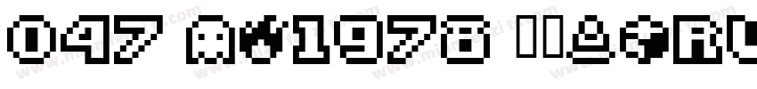047 CA1978 粗体(TrueType)(西方)字体转换